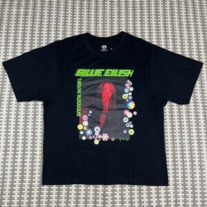 Billie Eilish x Takashi Murakami‎ Uniqlo T Shirt Black Adult Sz M New NWOT
